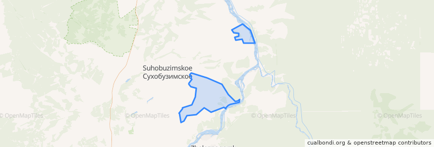 Mapa de ubicacion de Атамановский сельсовет.