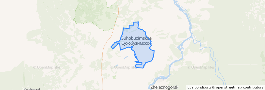 Mapa de ubicacion de Сухобузимский сельсовет.