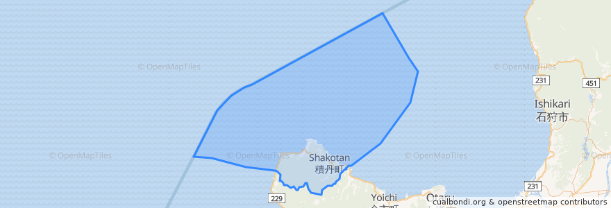 Mapa de ubicacion de Shakotan County.