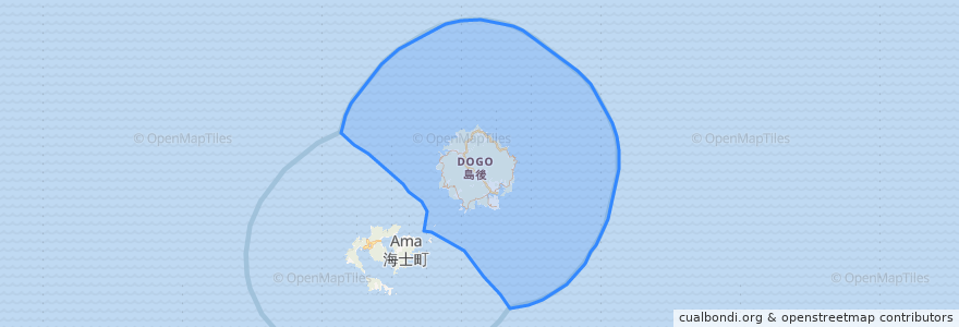 Mapa de ubicacion de 隠岐の島町.