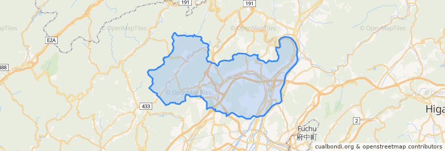 Mapa de ubicacion de Asaminami Ward.