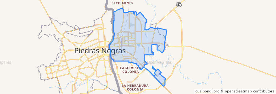 Mapa de ubicacion de Eagle Pass.