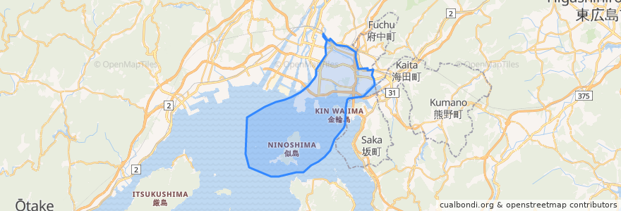 Mapa de ubicacion de Minami Ward.