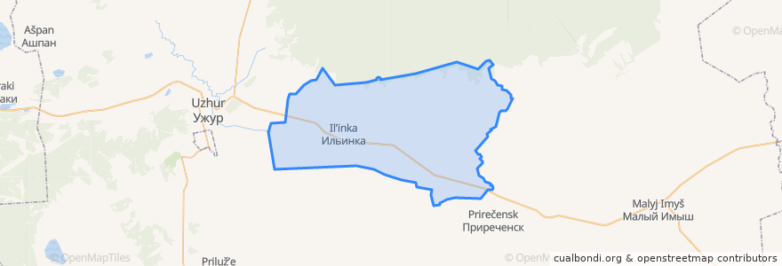 Mapa de ubicacion de Ильинский сельсовет.