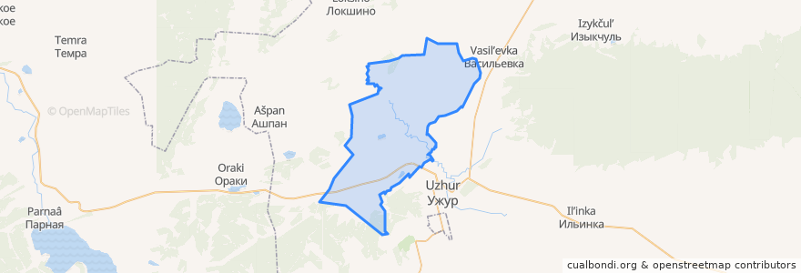 Mapa de ubicacion de Кулунский сельсовет.