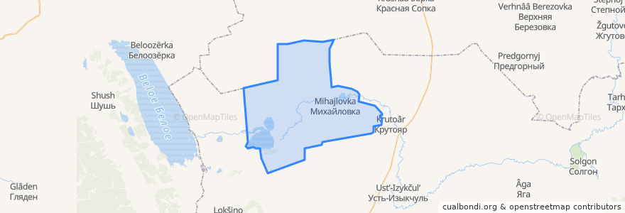 Mapa de ubicacion de Михайловский сельсовет.