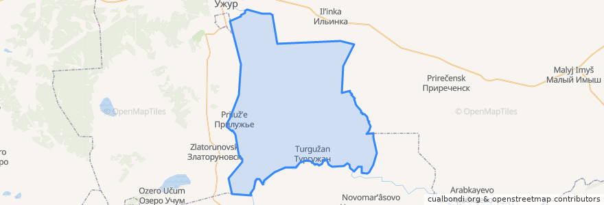 Mapa de ubicacion de Прилужский сельсовет.