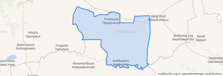 Mapa de ubicacion de Приреченский сельсовет.