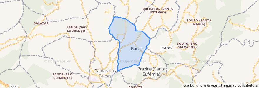 Mapa de ubicacion de Barco.