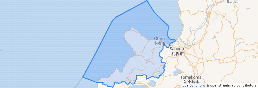 Mapa de ubicacion de Shiribeshi Subprefecture.