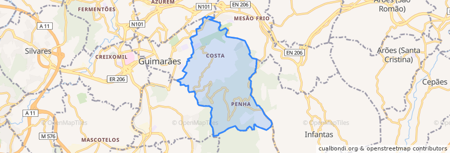 Mapa de ubicacion de Costa.