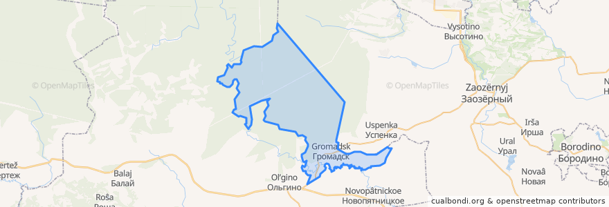 Mapa de ubicacion de Громадский сельсовет.