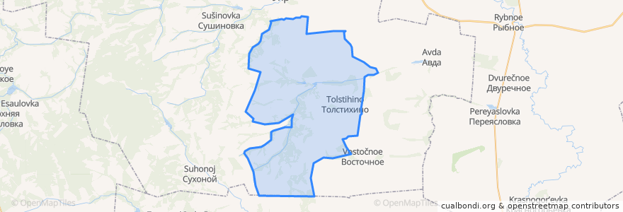 Mapa de ubicacion de Толстихинский сельсовет.