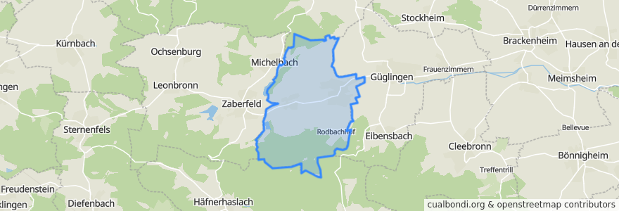 Mapa de ubicacion de Pfaffenhofen.