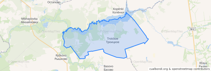 Mapa de ubicacion de Троицкий сельсовет.