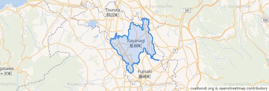 Mapa de ubicacion de Itayanagi.