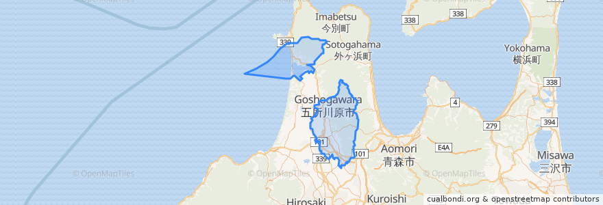 Mapa de ubicacion de Goshogawara.