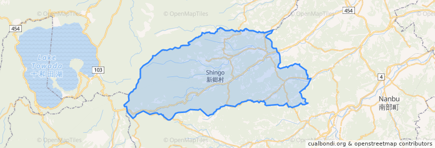 Mapa de ubicacion de 新郷村.