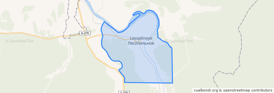 Mapa de ubicacion de сельское поселение Село Лесопильное.