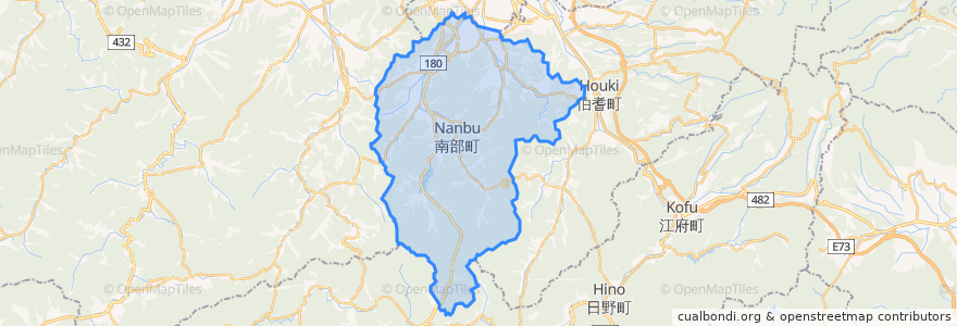 Mapa de ubicacion de 南部町.