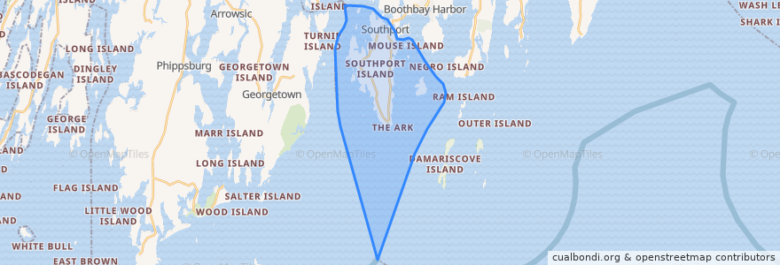 Mapa de ubicacion de Southport.