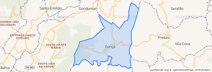 Mapa de ubicacion de Gonça.