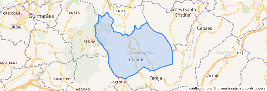 Mapa de ubicacion de Infantas.