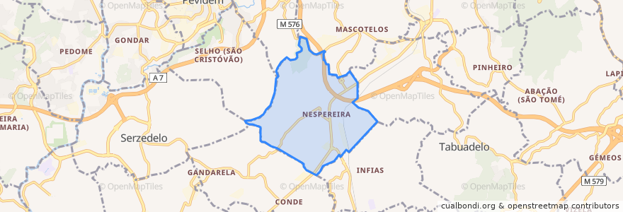 Mapa de ubicacion de Nespereira.