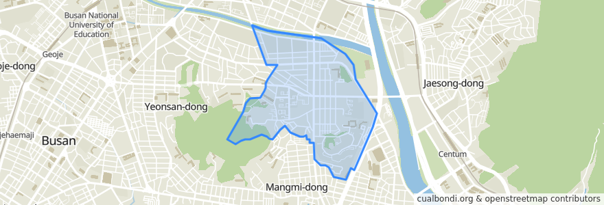 Mapa de ubicacion de 연산9동.