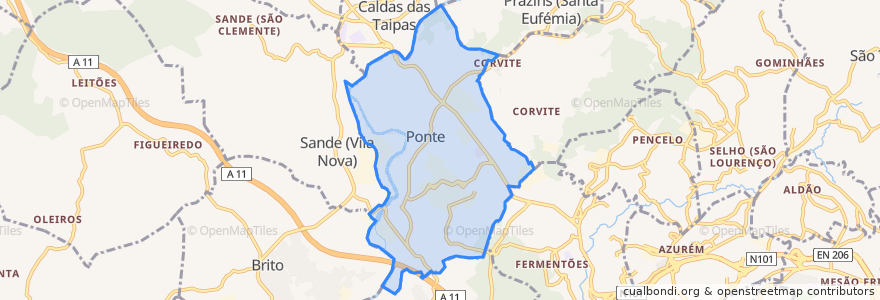 Mapa de ubicacion de Ponte.