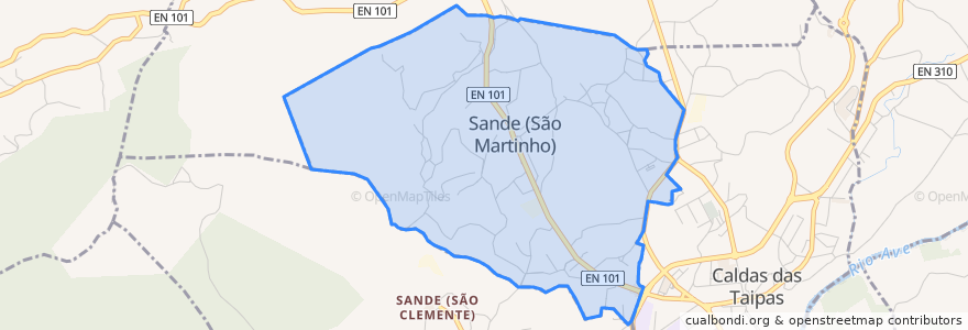 Mapa de ubicacion de Sande (São Martinho).