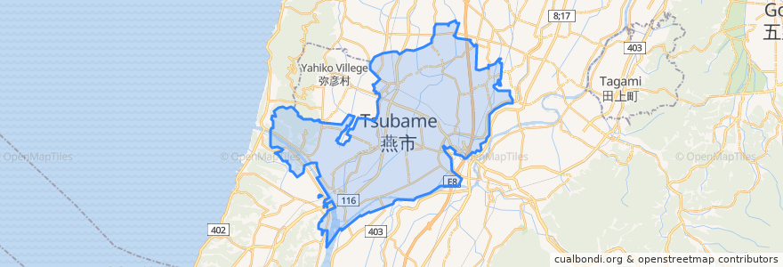 Mapa de ubicacion de 燕市.