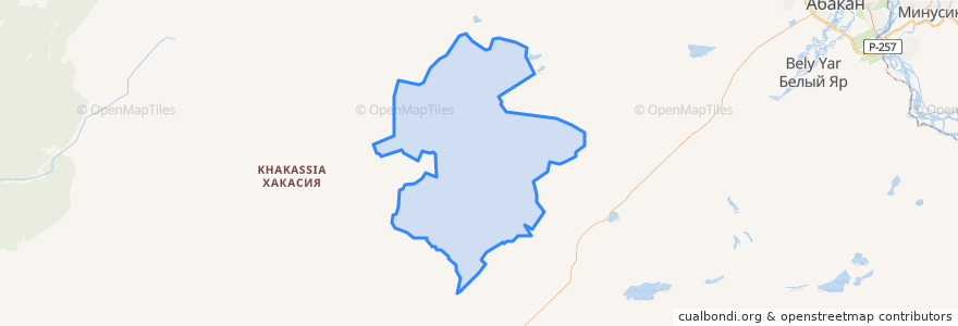 Mapa de ubicacion de Пуланкольский сельсовет.