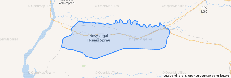 Mapa de ubicacion de Новоургальское городское поселение.