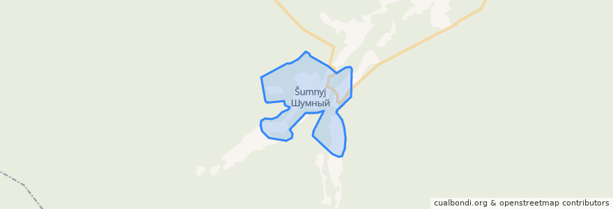 Mapa de ubicacion de сельское поселение Шумный.