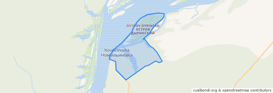 Mapa de ubicacion de сельское поселение Село Новоильиновка.