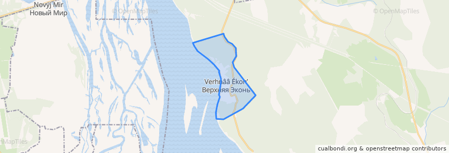 Mapa de ubicacion de сельское поселение Село Верхняя Эконь.