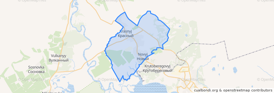 Mapa de ubicacion de Новоавачинское сельское поселение.