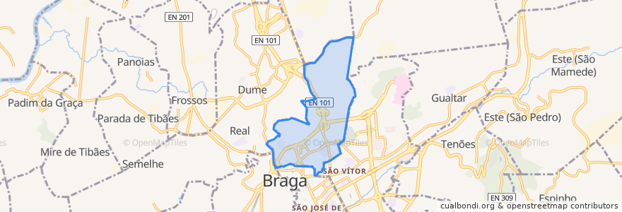 Mapa de ubicacion de Braga (São Vicente).