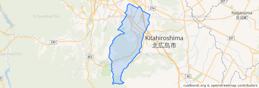 Mapa de ubicacion de 清田区.