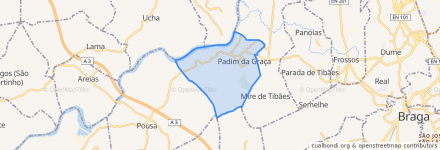 Mapa de ubicacion de Padim da Graça.