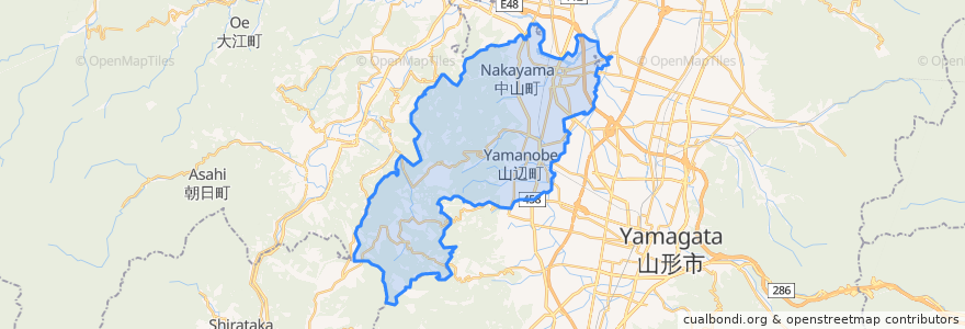 Mapa de ubicacion de 東村山郡.