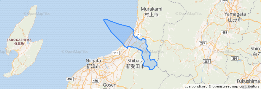 Mapa de ubicacion de 胎内市.