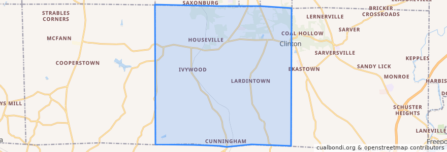 Mapa de ubicacion de Clinton Township.