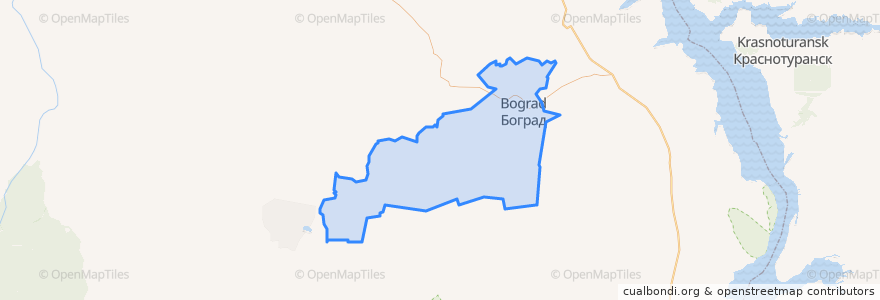 Mapa de ubicacion de Боградский сельсовет.