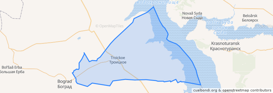 Mapa de ubicacion de Троицкий сельсовет.