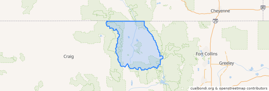 Mapa de ubicacion de Jackson County.