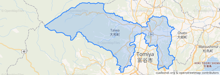 Mapa de ubicacion de 大和町.