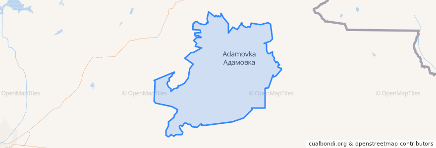 Mapa de ubicacion de Адамовский поссовет.