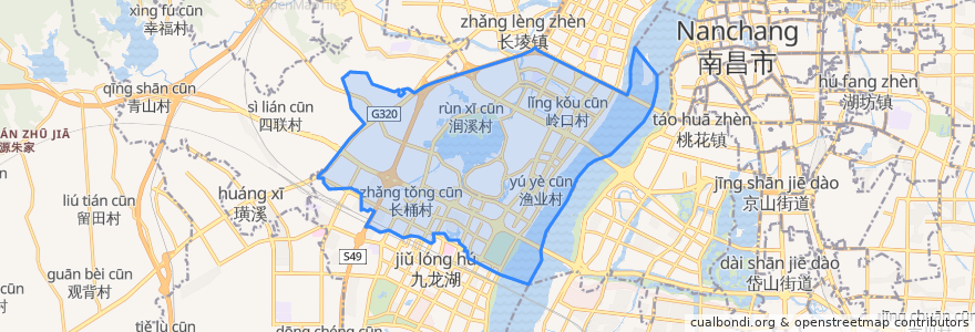 Mapa de ubicacion de 红角洲街道.